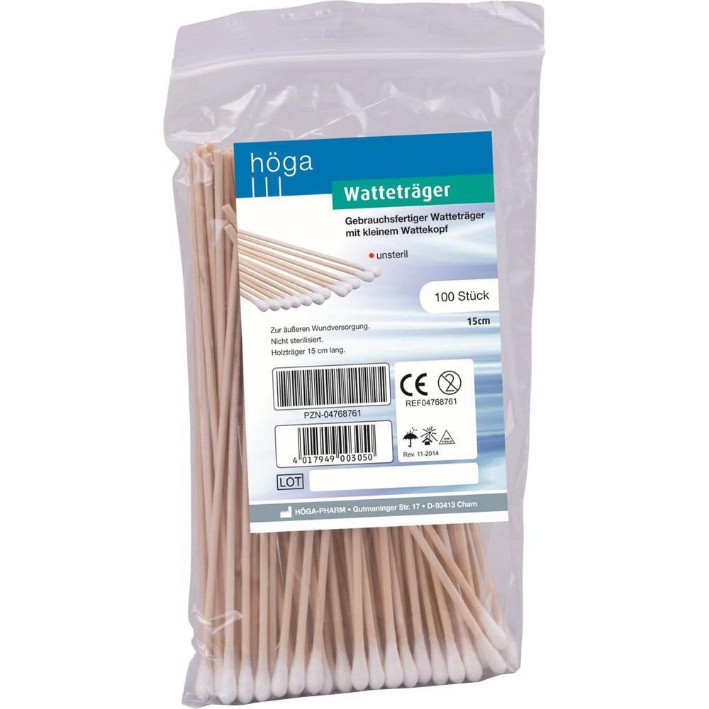 WATTETRÄGER 15 cm m.kleinem Wattekopf 100 St