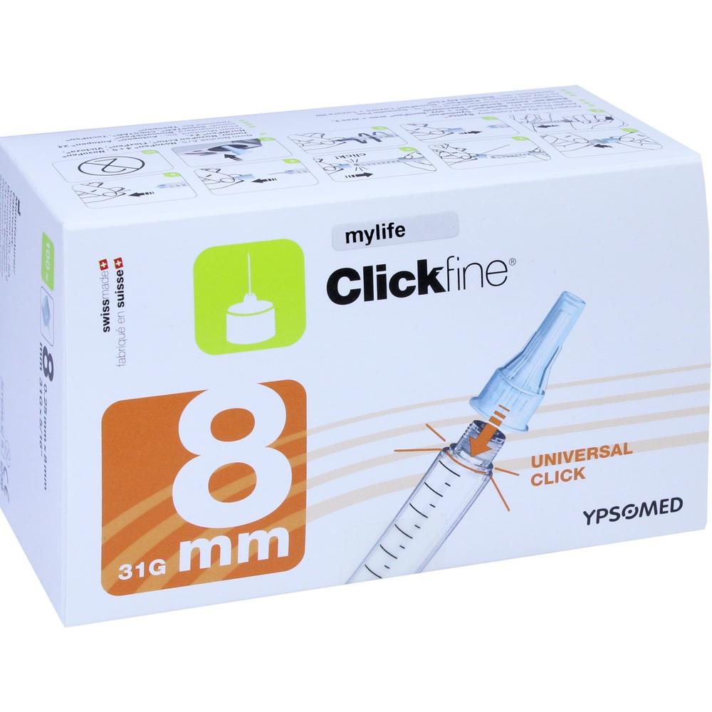 MYLIFE Clickfine Pen-Nadeln 8 mm 100 St Kanüle
