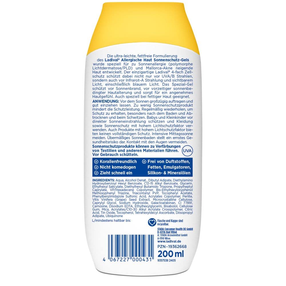 Ladival Allergische Haut Sonnenschutz-Gel LSF 50+ 200 ml Gel