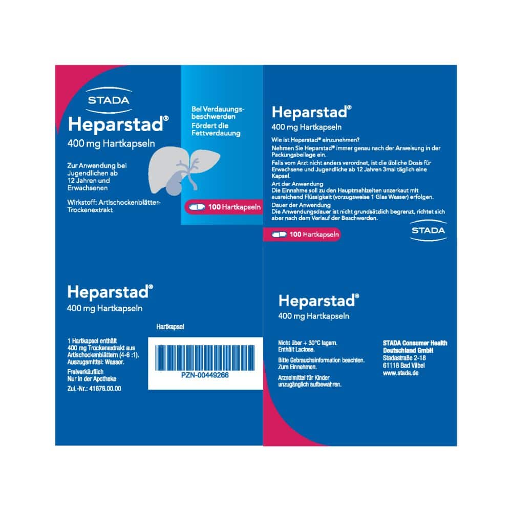 Heparstad 400mg 100 St Hartkapseln