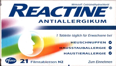 Reactine 21 Allergietabletten mit Cetirizin bei Heuschnupfen und  Allergien