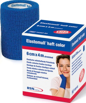 ELASTOMULL haft color 8 cmx4 m Fixierb.blau 1 St Binden