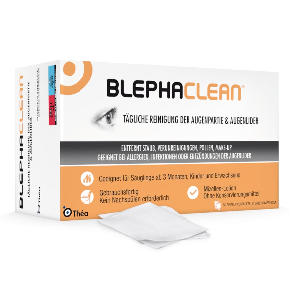 BLEPHACLEAN sterile Kompressen 50 St Kompressen