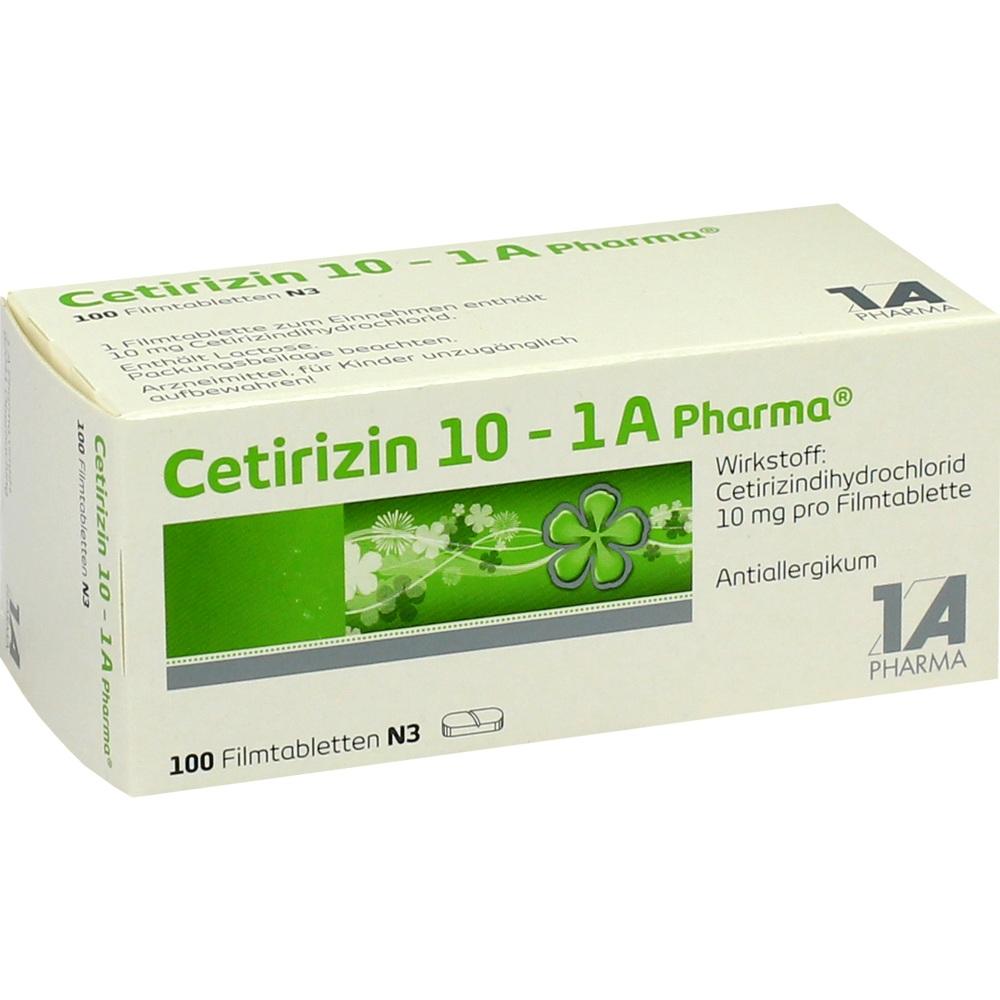 Cetirizin 10 - 1A Pharma 100 St Filmtabletten