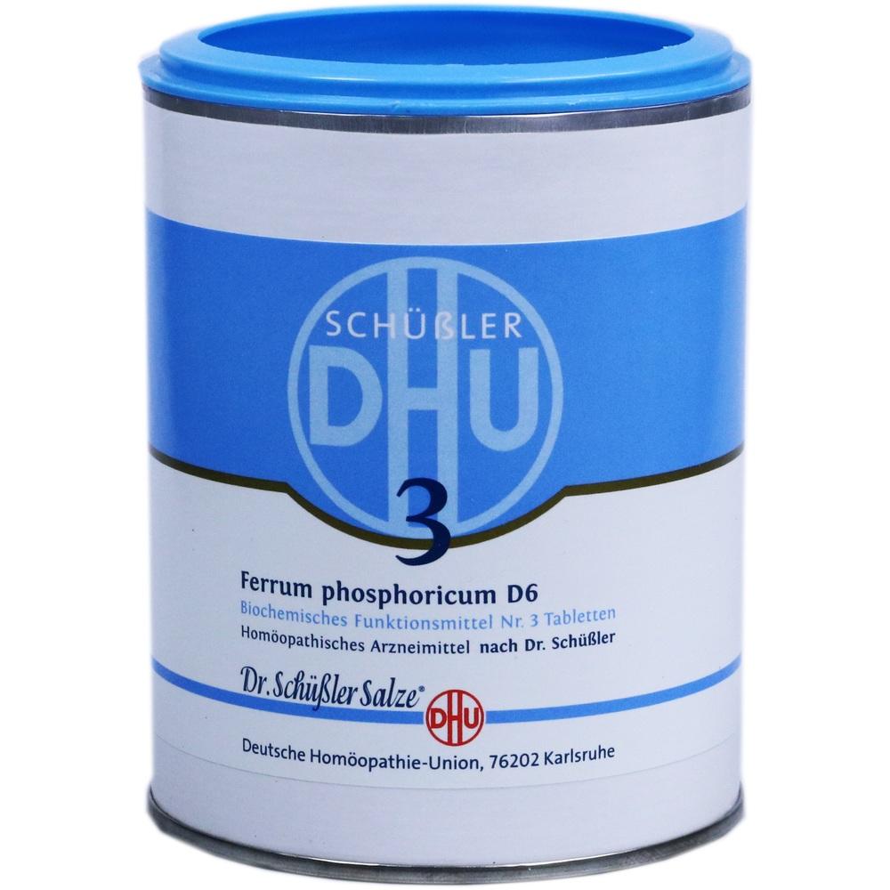 BIOCHEMIE DHU 3 Ferrum phosphoricum D 6  1000 St Tabletten