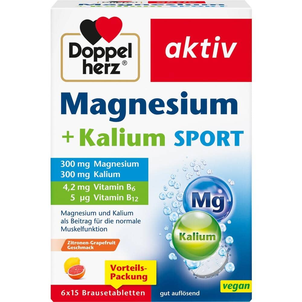 Doppelherz aktiv Magnesium + Kalium SPORT 6X15 St Brausetabletten