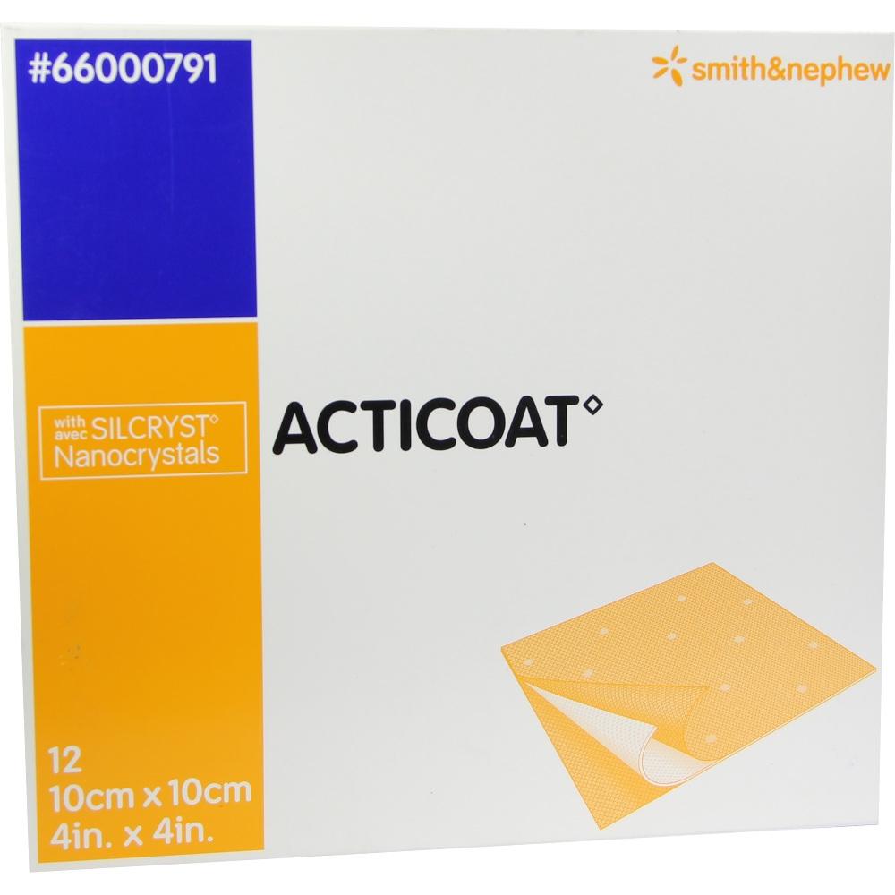 ACTICOAT 10x10 cm antimikrobielle Wundauflage 12 St Kompressen