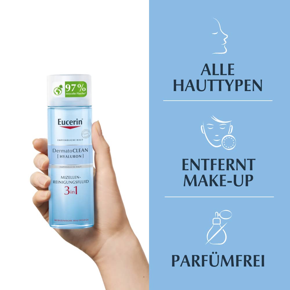 Eucerin DermatoCLEAN MIZELLEN REINIGUNGSFLUID 3in1  200 ml Tonikum