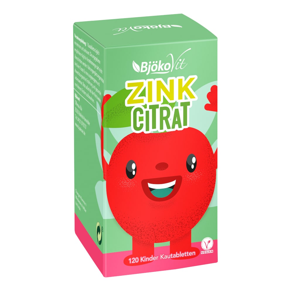 BjökoVit ZINK CITRAT Kinder Kautabletten 120 St Kautabletten