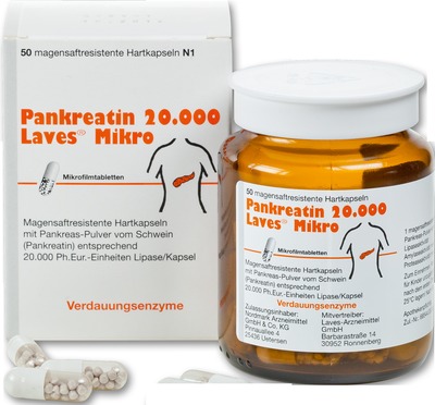 PANKREATIN 20.000 Laves Mikro magensaftres.Kapseln 50 St Kapseln magensaftresistent