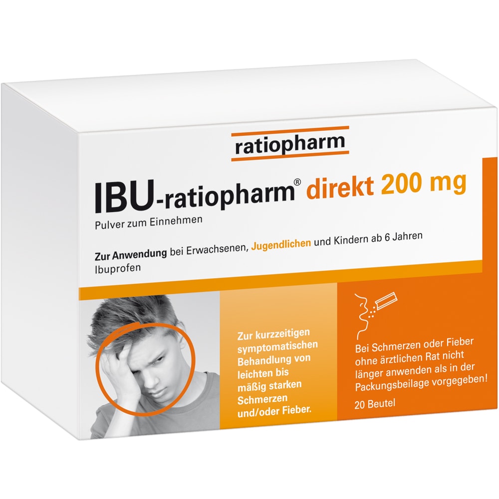 IBU-ratiopharm direkt 200 mg Pulver zum Einnehmen 20 St Pulver