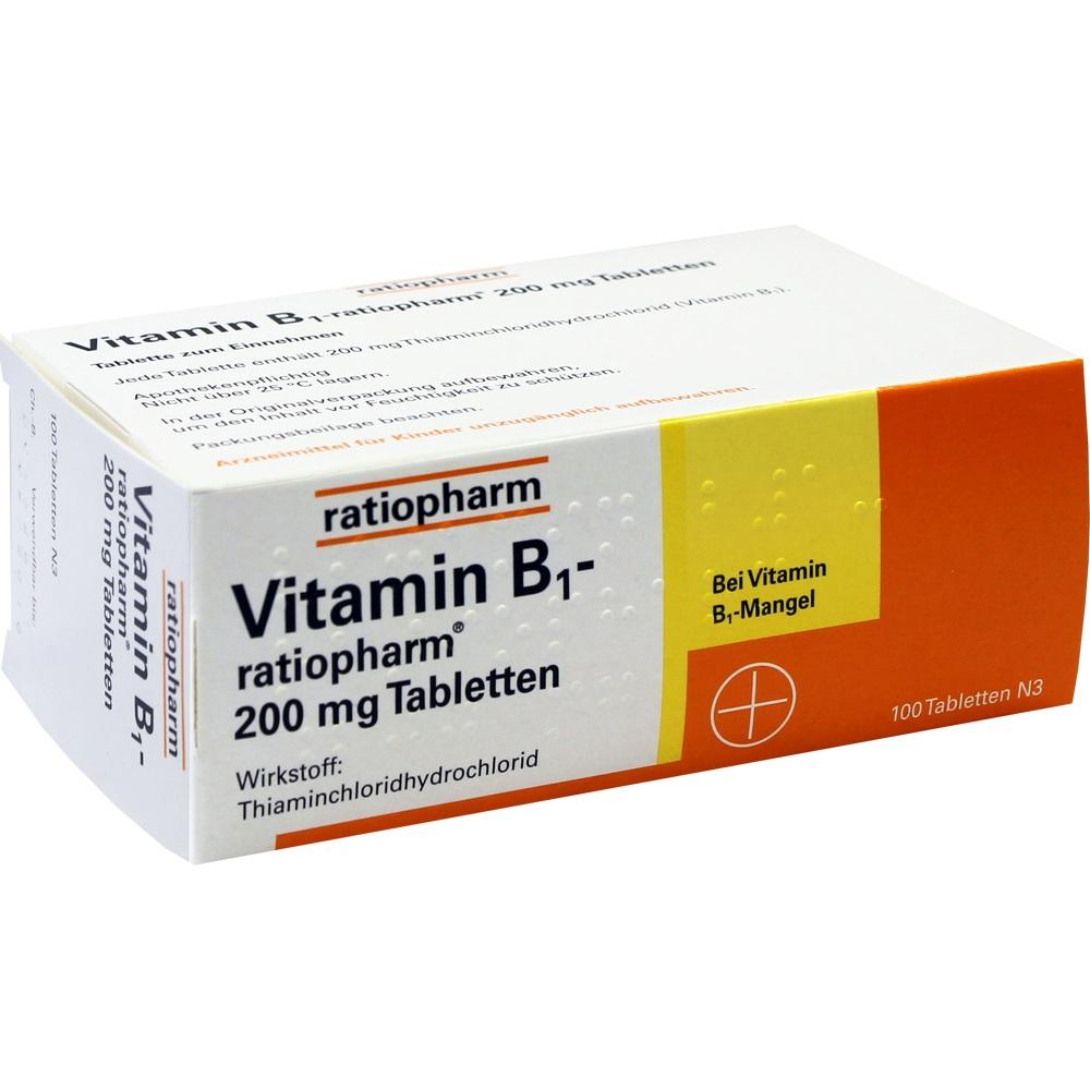 VITAMIN B1 ratiopharm 200 mg  100 St Tabletten