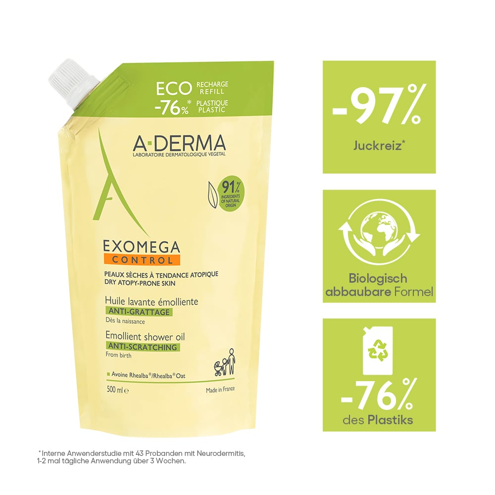 A-DERMA EXOMEGA CONTROL Duschöl Nachfüllpack 500 ml Duschgel
