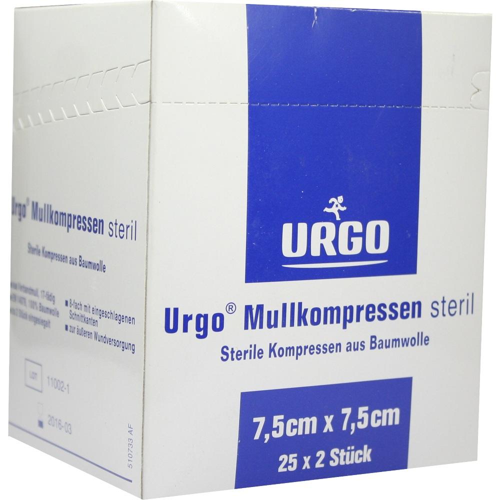 URGO MULLKOMPRESSEN 7,5x7,5 cm steril 25X2 St Kompressen