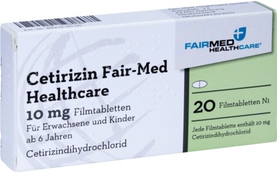 Cetirizin Fair-Med Healthcare 10mg 20 St Filmtabletten