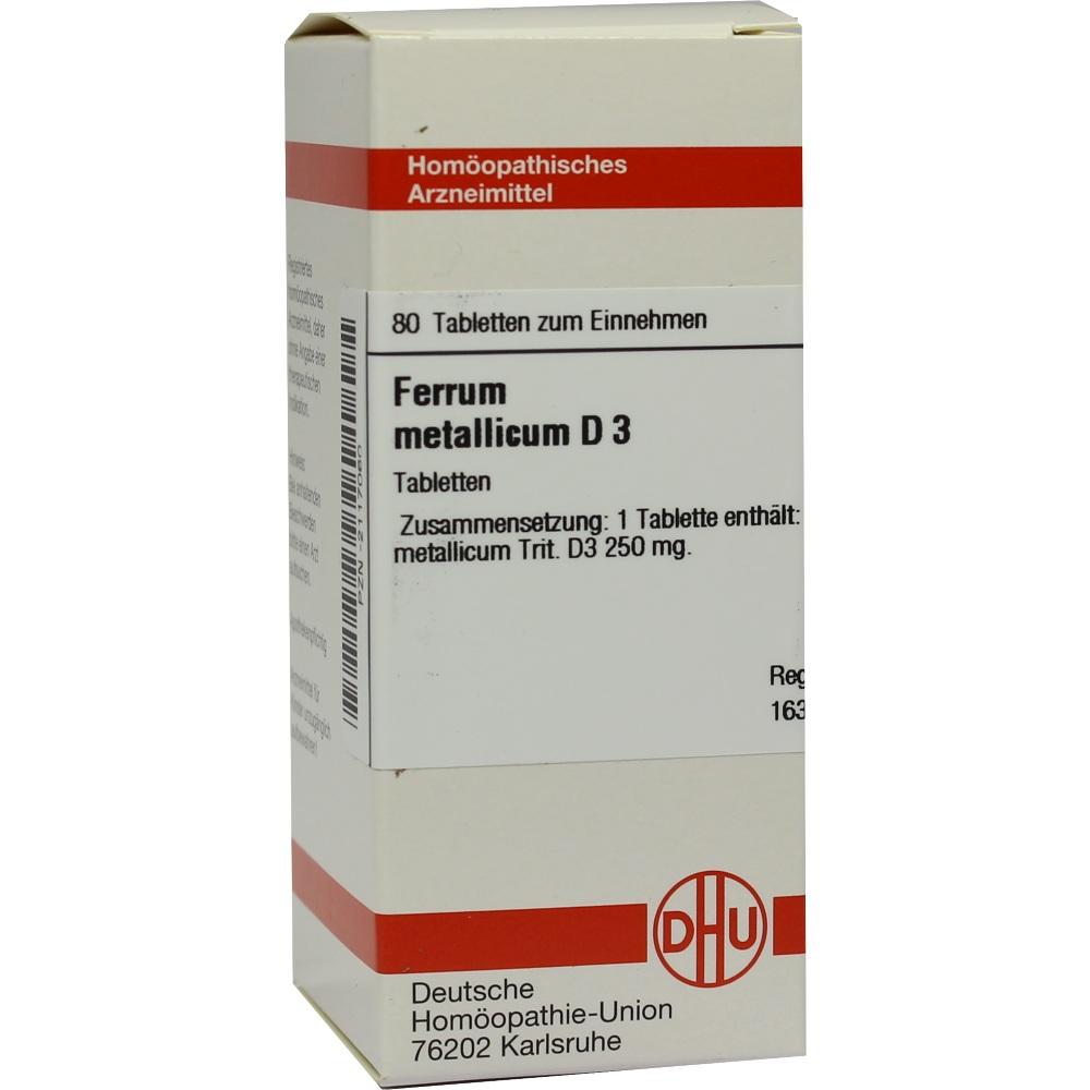FERRUM METALLICUM D 3 Tabletten 80 St Tabletten