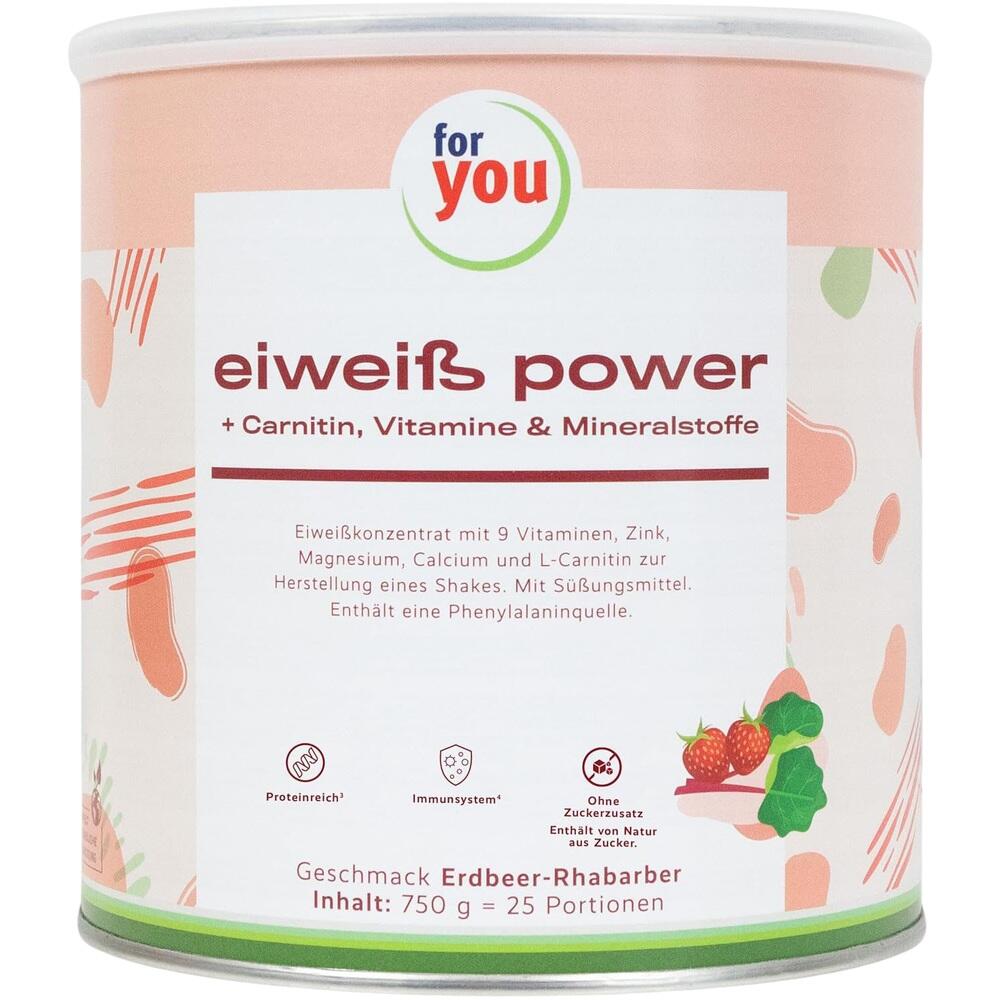for you eiweiß power Erdbeere 750 g Pulver