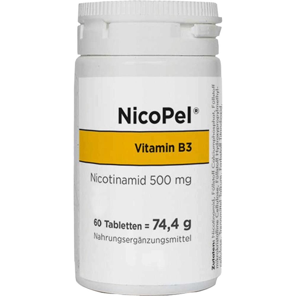 NicoPel Nicotinamid 500mg Vitamin B3 60 St Kapseln