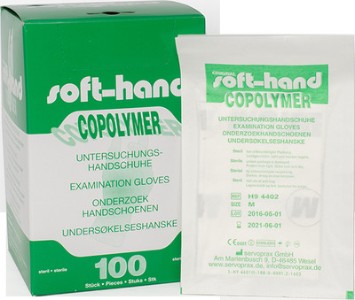 HANDSCHUHE Einmal Copolymer steril Gr.L 100 St