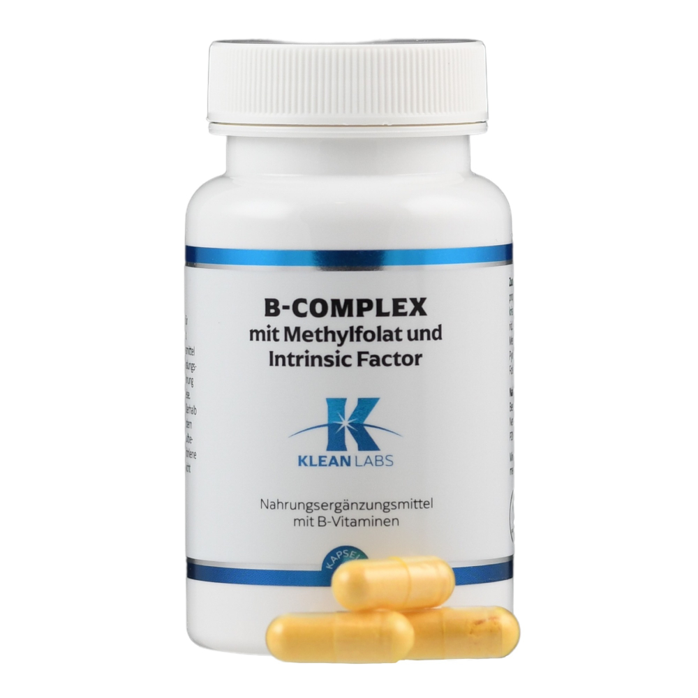 KLEAN LABS B-COMPLEX mit Methylfolat und Intrinsic Factor 60 St Kapseln