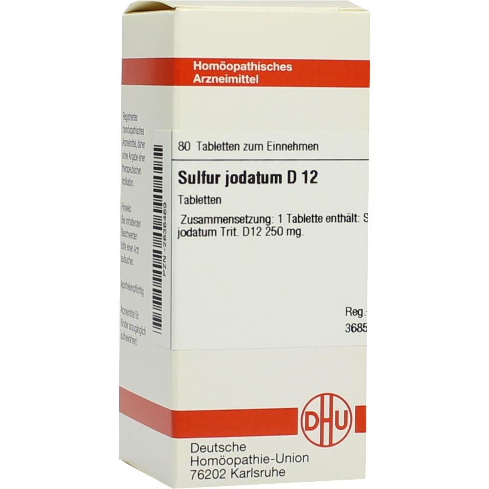 SULFUR JODATUM D 12 Tabletten 80 St Tabletten