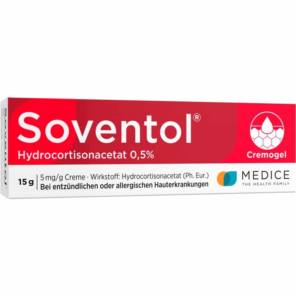 Soventol HydroCortisonACETAT 0,5% bei Hautentzündungen 15 g Creme