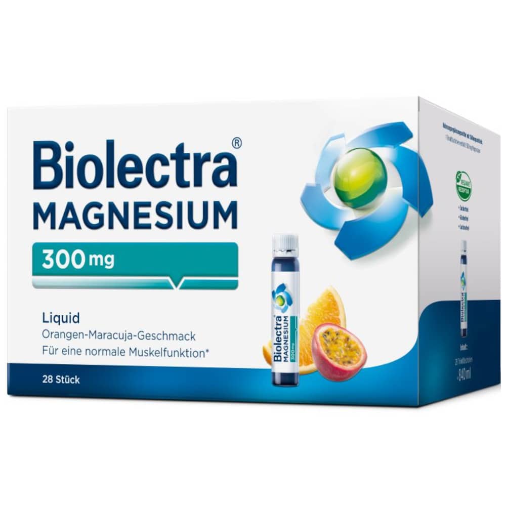 Biolectra MAGNESIUM 300mg Liquid Orange-Maracuja 28 St Liquidum