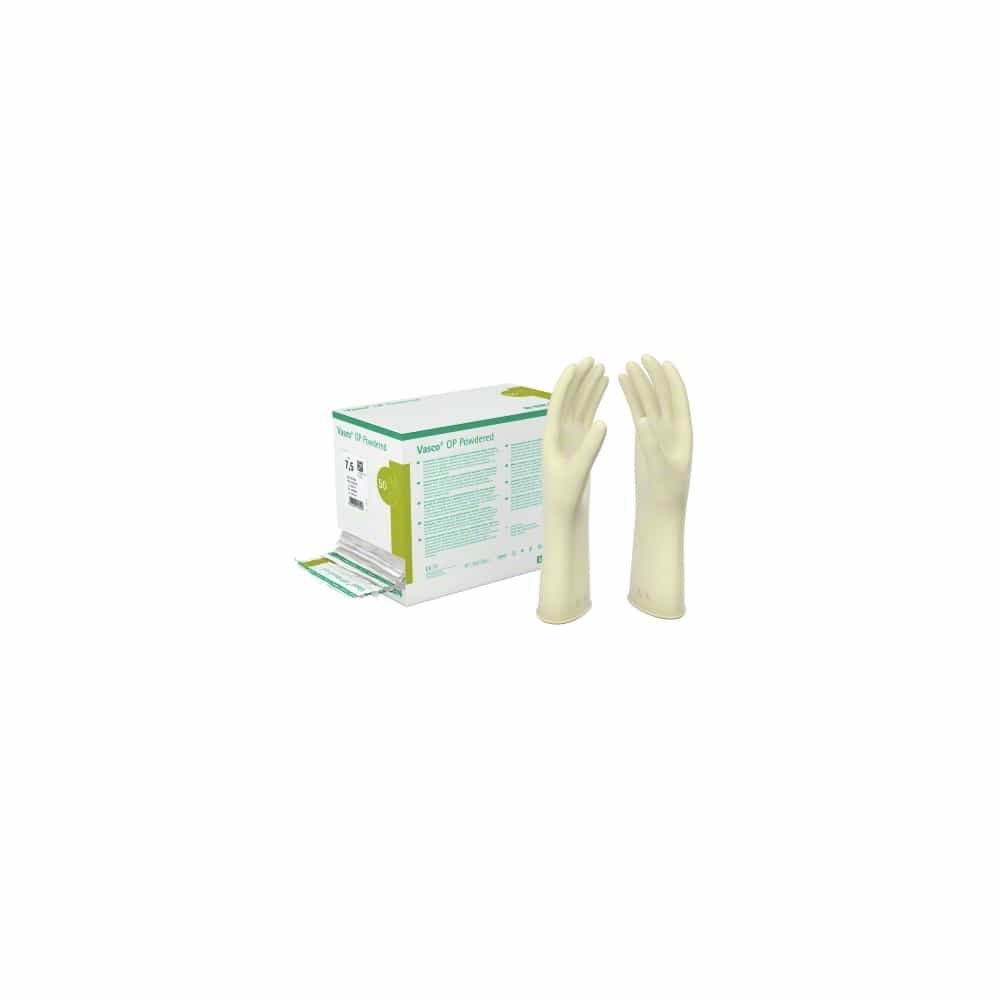 Vasco Op Powdered Handsch.latex Gr.7,5 Naturweiß 2X50 St Handschuhe