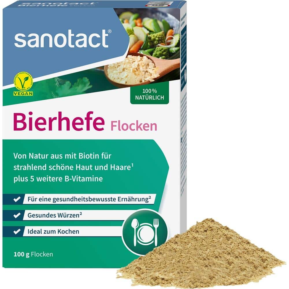 sanotact Bierhefe Flocken 100 g Pulver