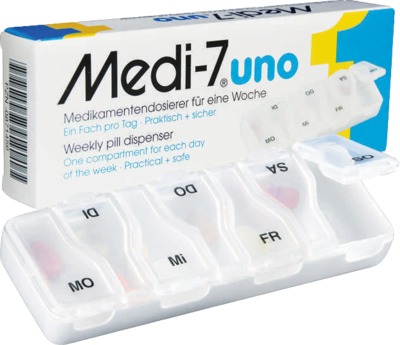 MEDI 7 uno Medikamentendosierer für 7 Tage weiß 1 St