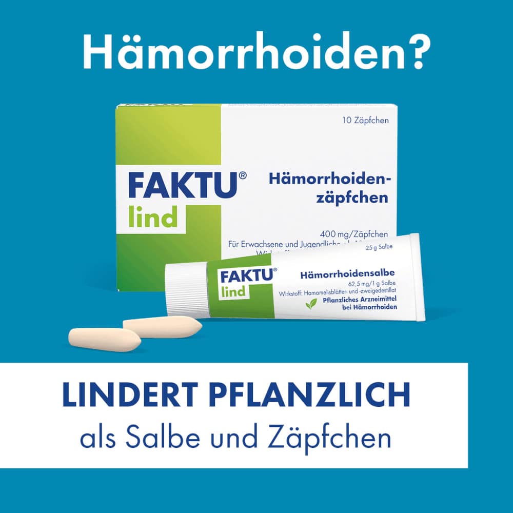 FAKTU lind Hämorrhoidenzäpfchen 25 St Suppositorien