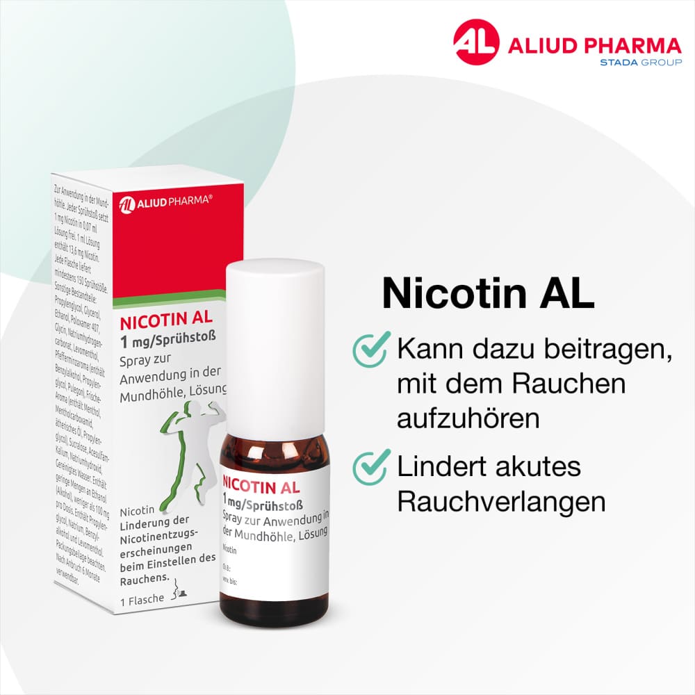 Nicotin AL 1 mg / Sprühstoß zur Rauchentwöhnung 1 St Spray