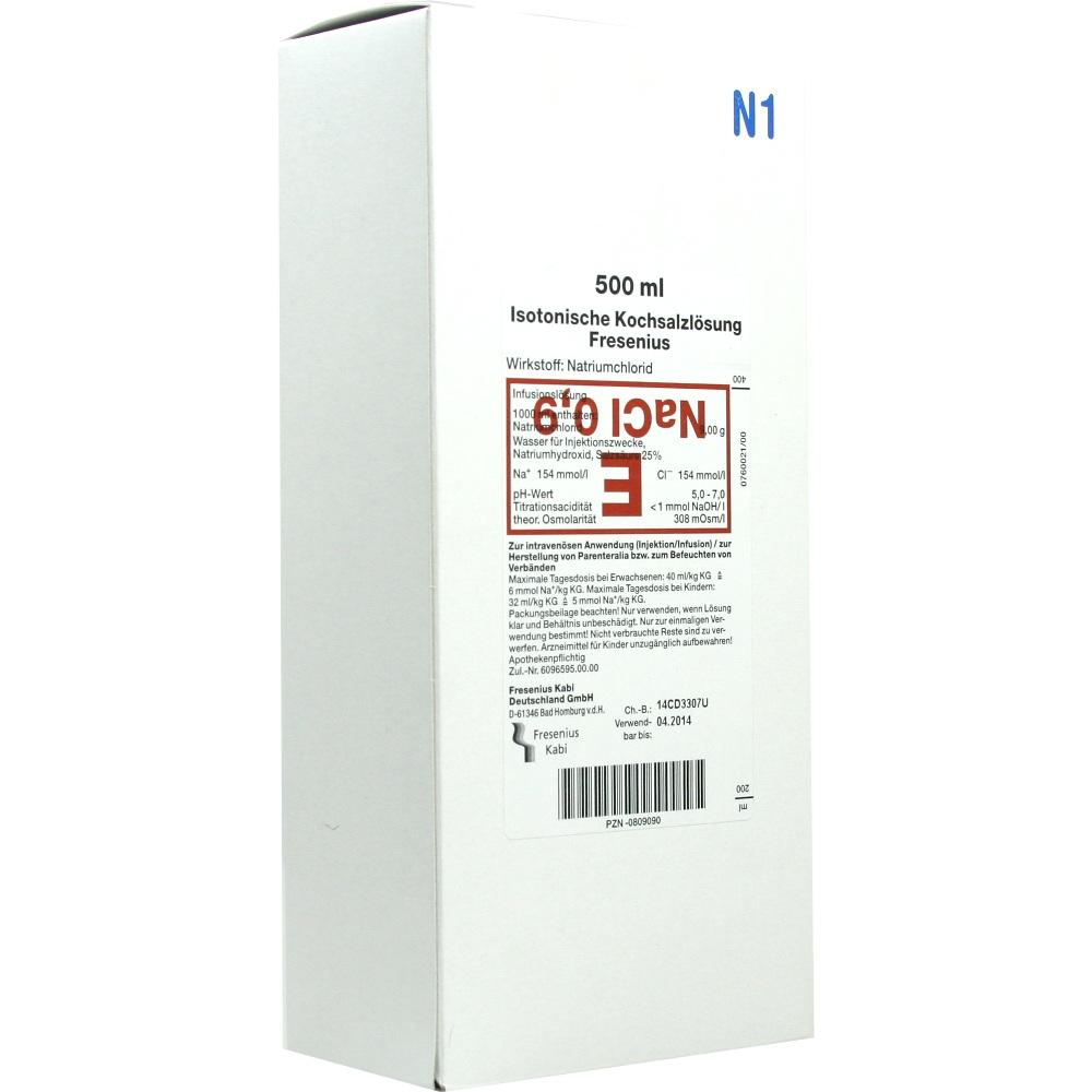 Kochsalzlösung 0,9% Plastikflaschen Fresenius 500 ml Infusionslösung
