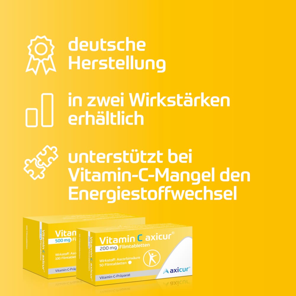 Vitamin C axicur 500 mg Filmtabletten 100 St Filmtabletten