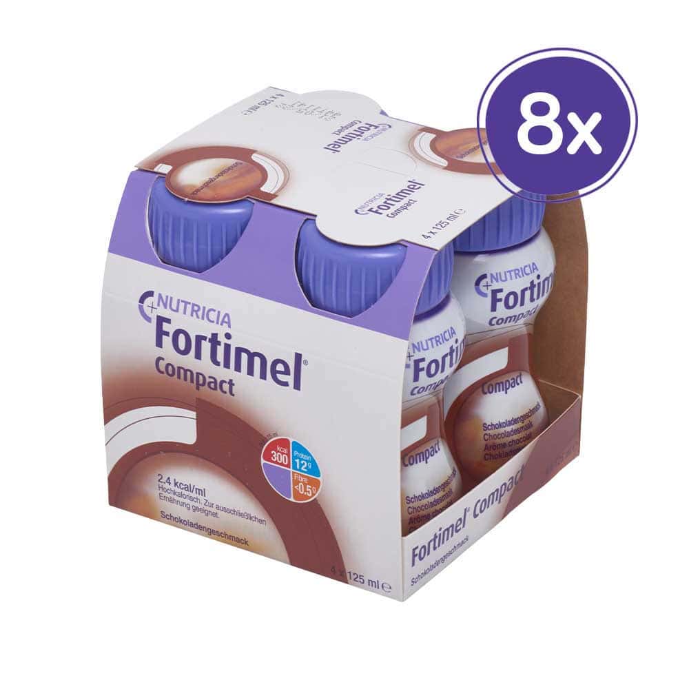 Fortimel Compact 2.4 Trinknahrung Schokolade 8X4X125 ml Flüssigkeit