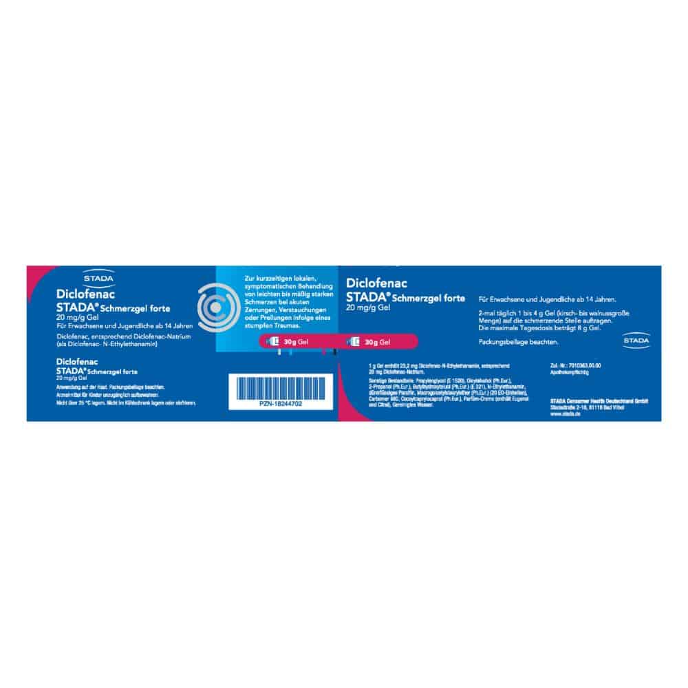Diclofenac STADA Schmerzgel forte 20 mg/g  30 g Gel