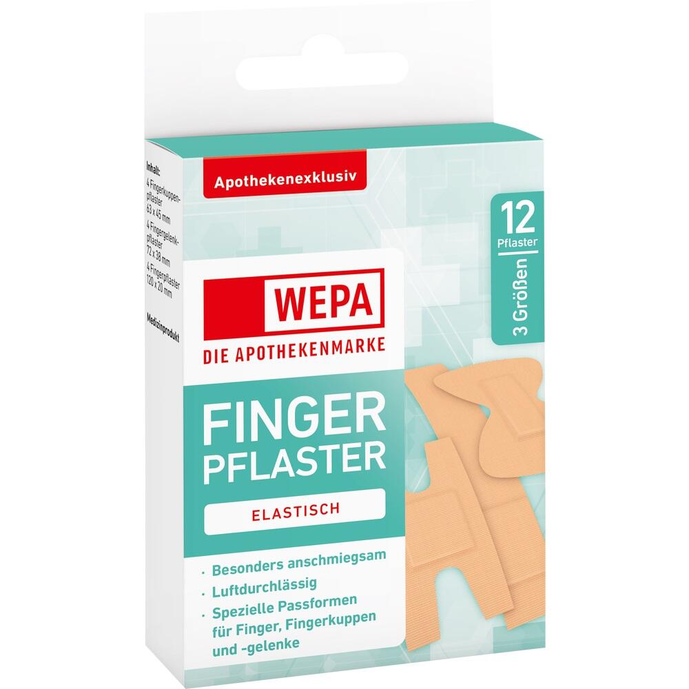 WEPA FINGERPFLASTER ELASTISCH 3 Größen 12 St Pflaster