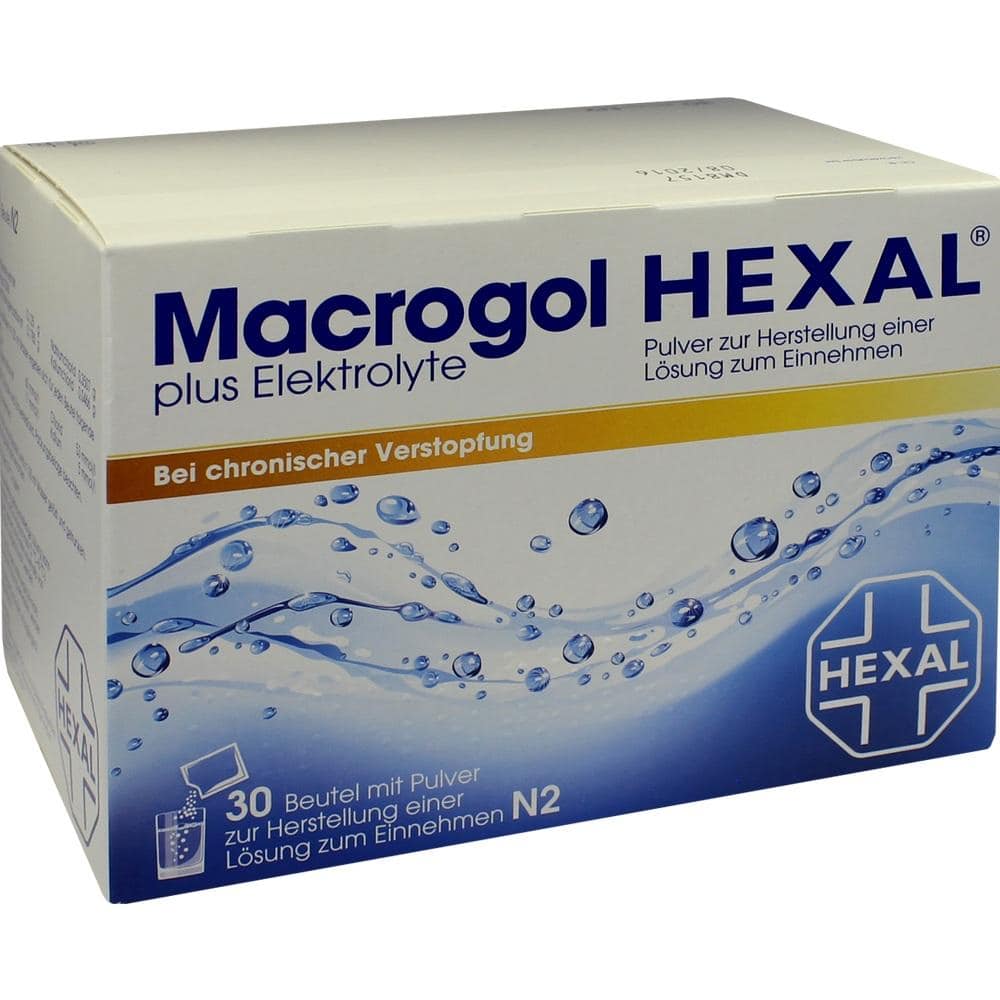Macrogol HEXAL plus Elektrolyte 30 St Pulver zur Herstellung einer Lösung zum Einnehmen