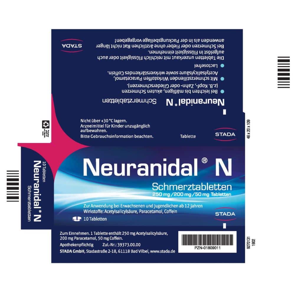 Neuranidal N Schmerztabletten 10 St Tabletten