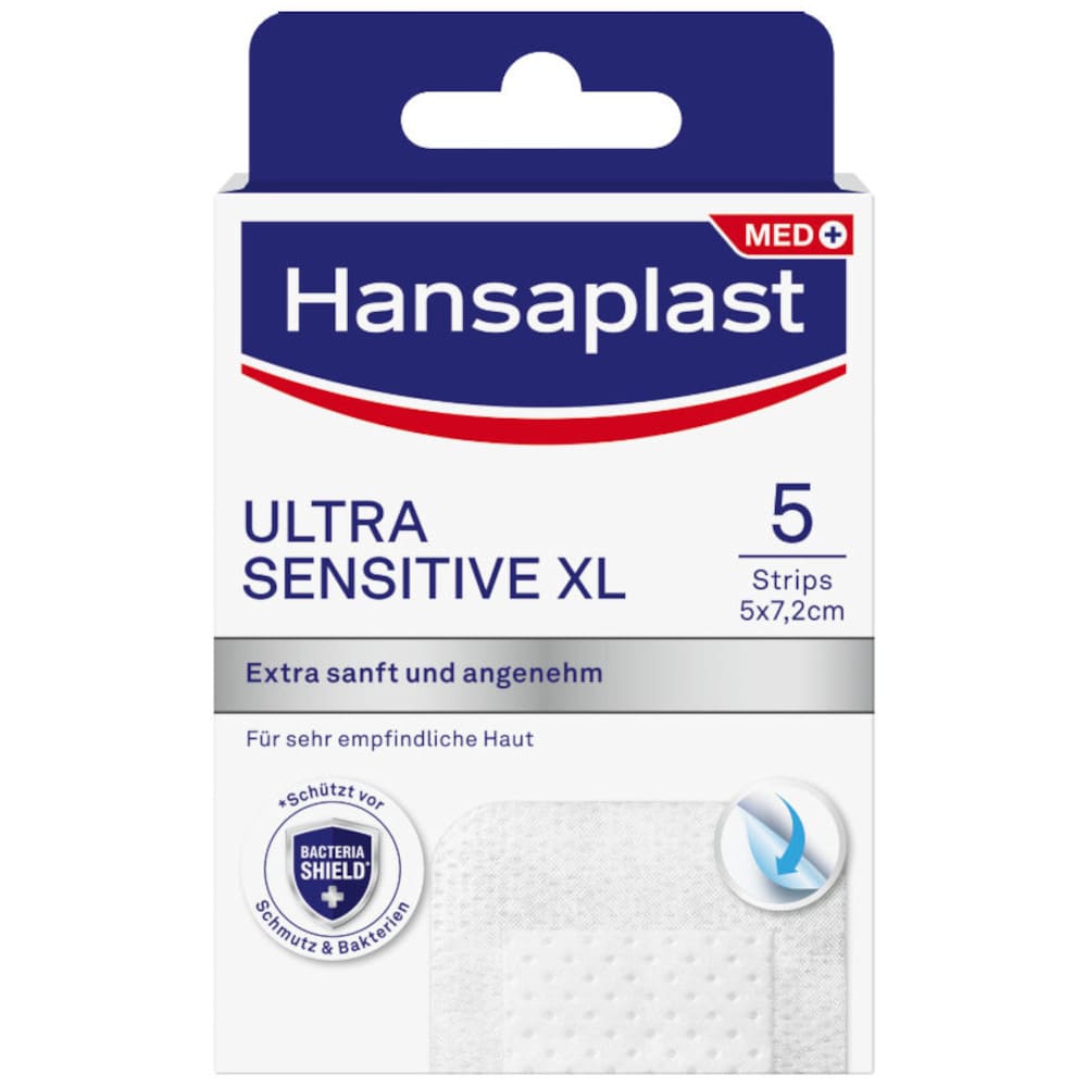 Hansaplast ULTRA SENSITIVE XL Pflasterstrips 5x7,2cm 5 St Pflaster