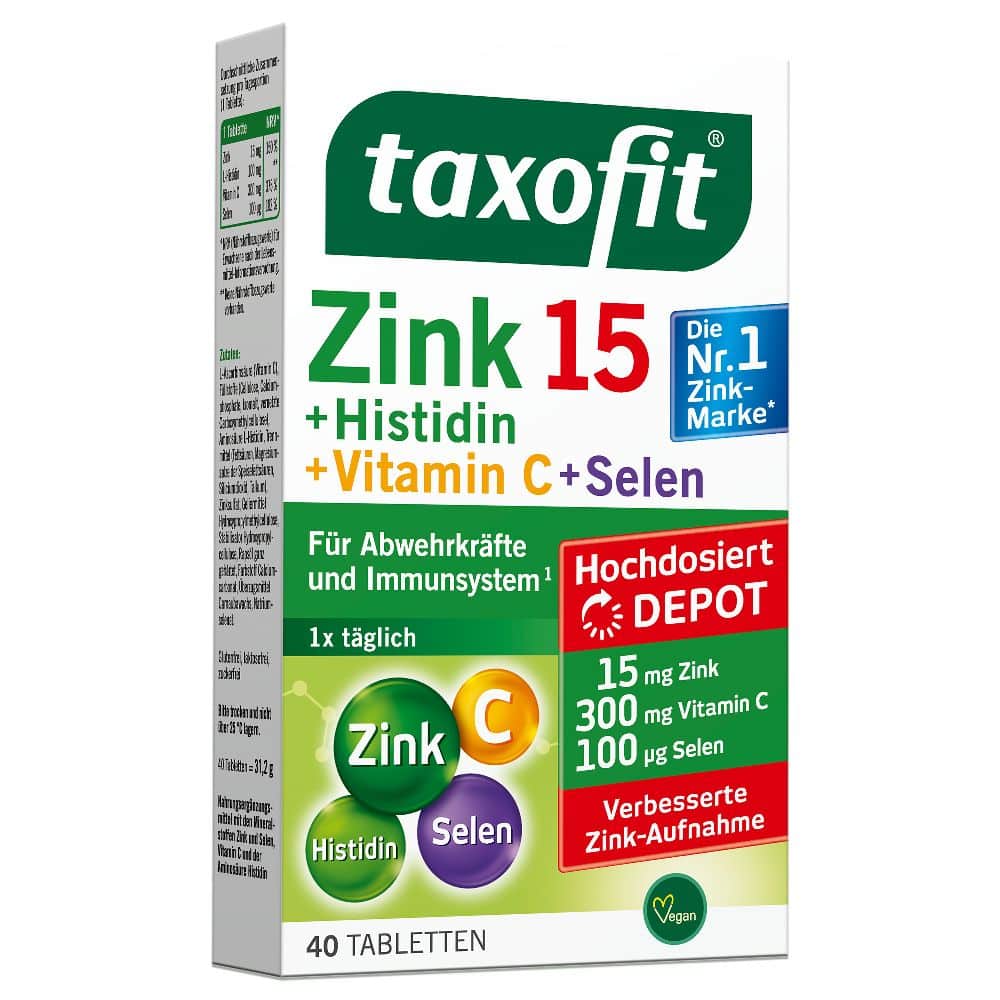 taxofit Zink + Histidin + Vitamin C + Selen 40 St Tabletten