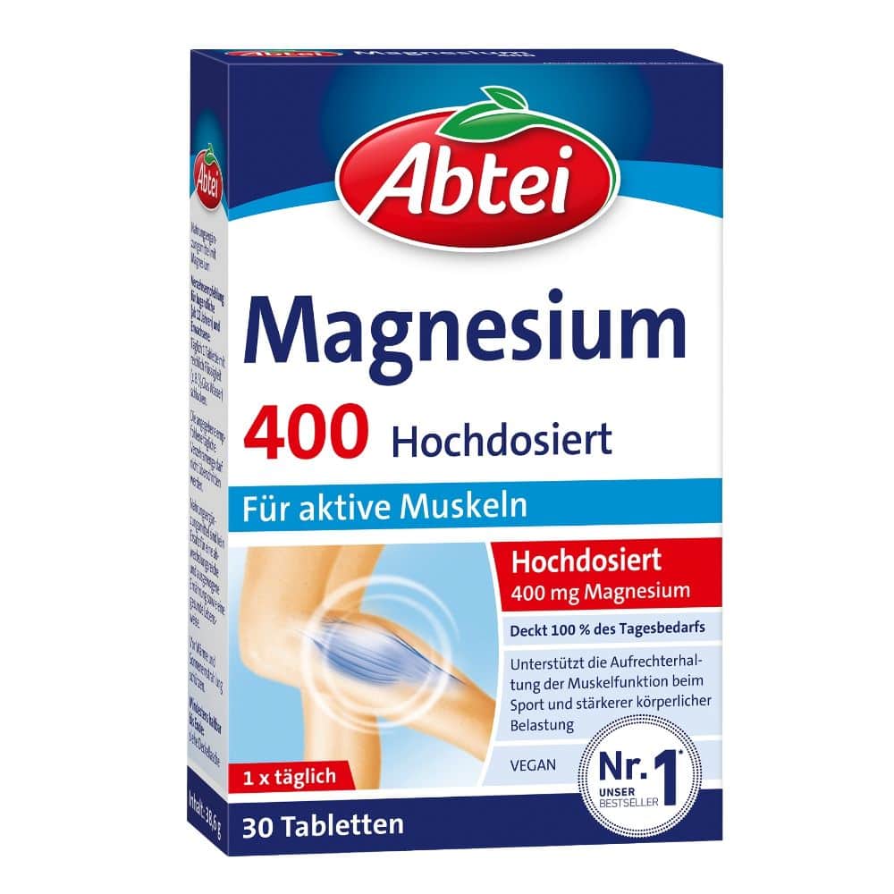 Abtei Magnesium 400 Hochdosiert 30 St Tabletten