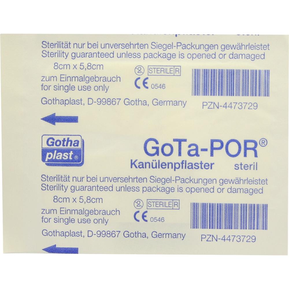 GOTA-POR Kanülenpflaster 58x80 mm 1 St Pflaster