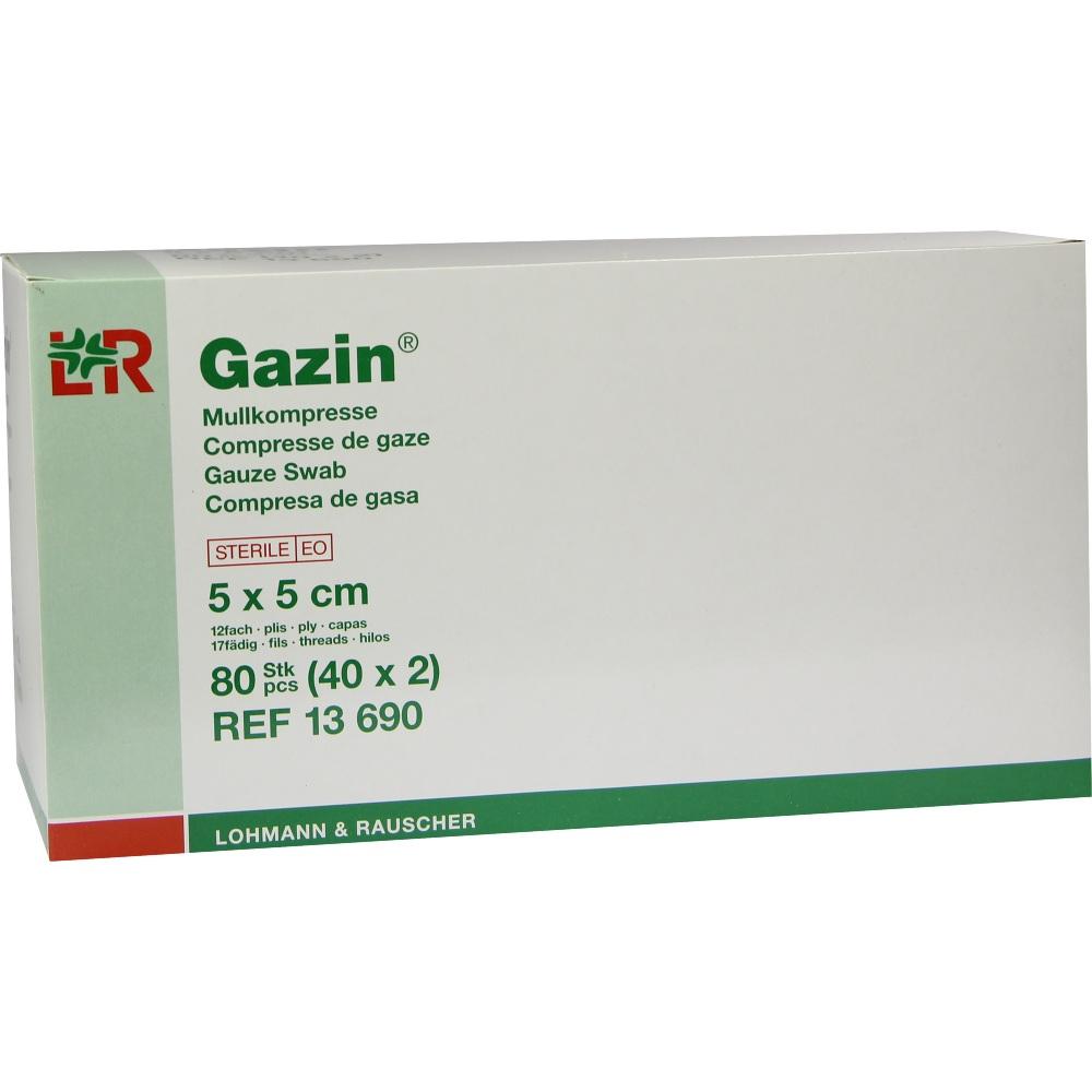 GAZIN Mullkomp.5x5 cm steril 12fach 40X2 St Kompressen