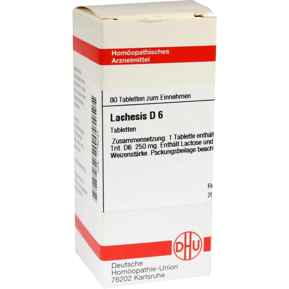 LACHESIS D 6 Tabletten 80 St Tabletten