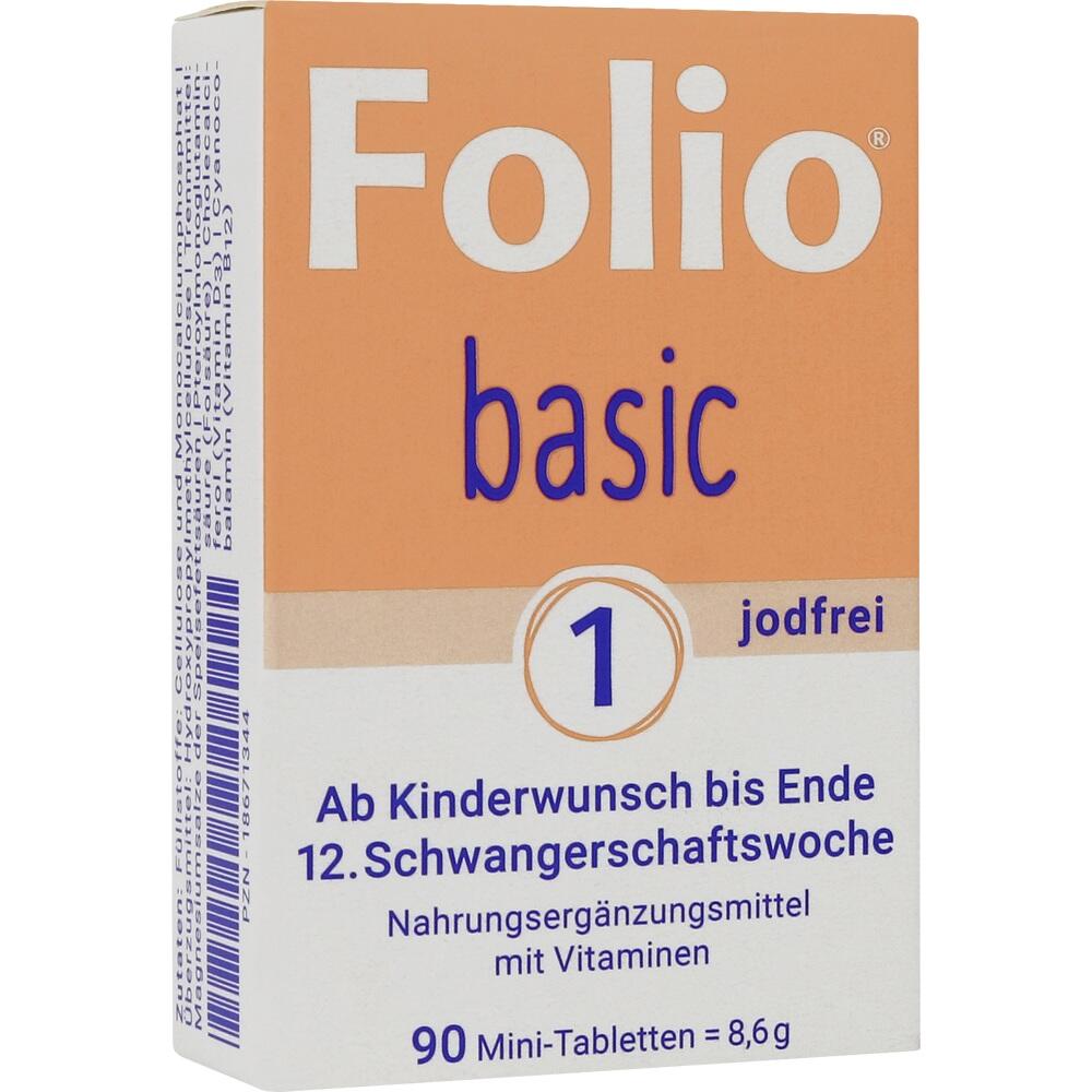 Folio 1 basic jodfrei 90 St Filmtabletten