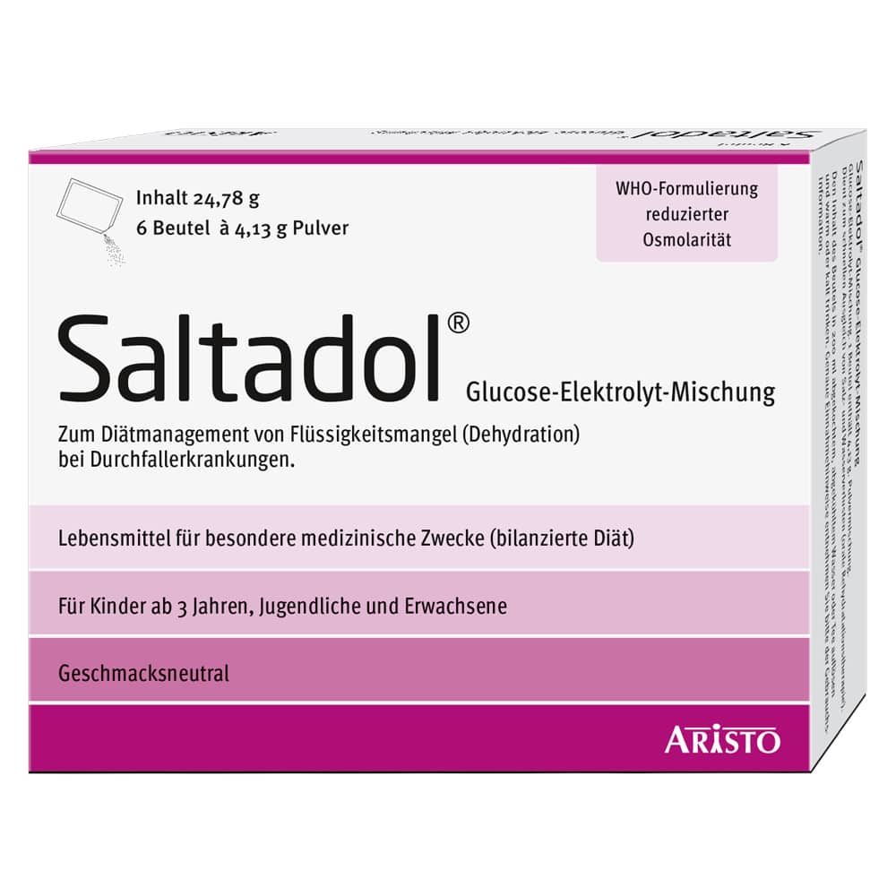 Saltadol Glucose-Elektrolyt-Mischung 6 St Pulver zur Herstellung einer Lösung zum Einnehmen