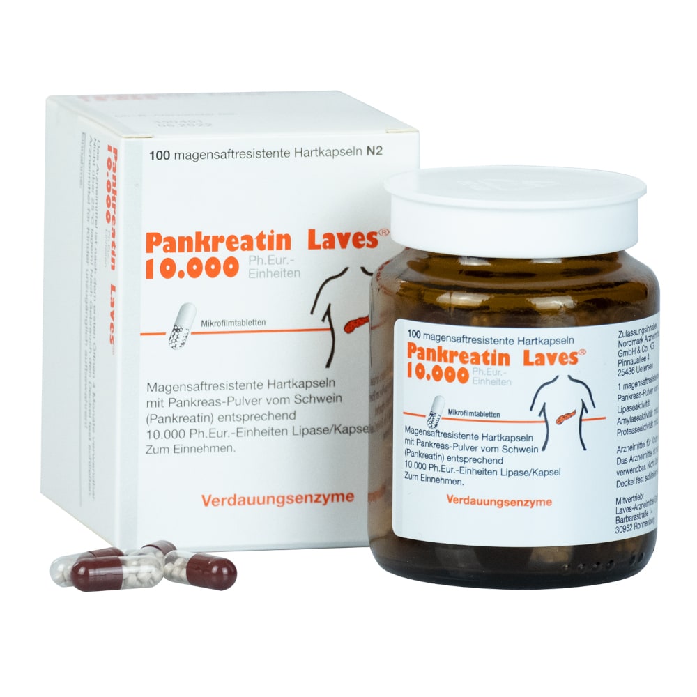 Pankreatin Laves 10.000 100 St Magensaftresistente Hartkapseln