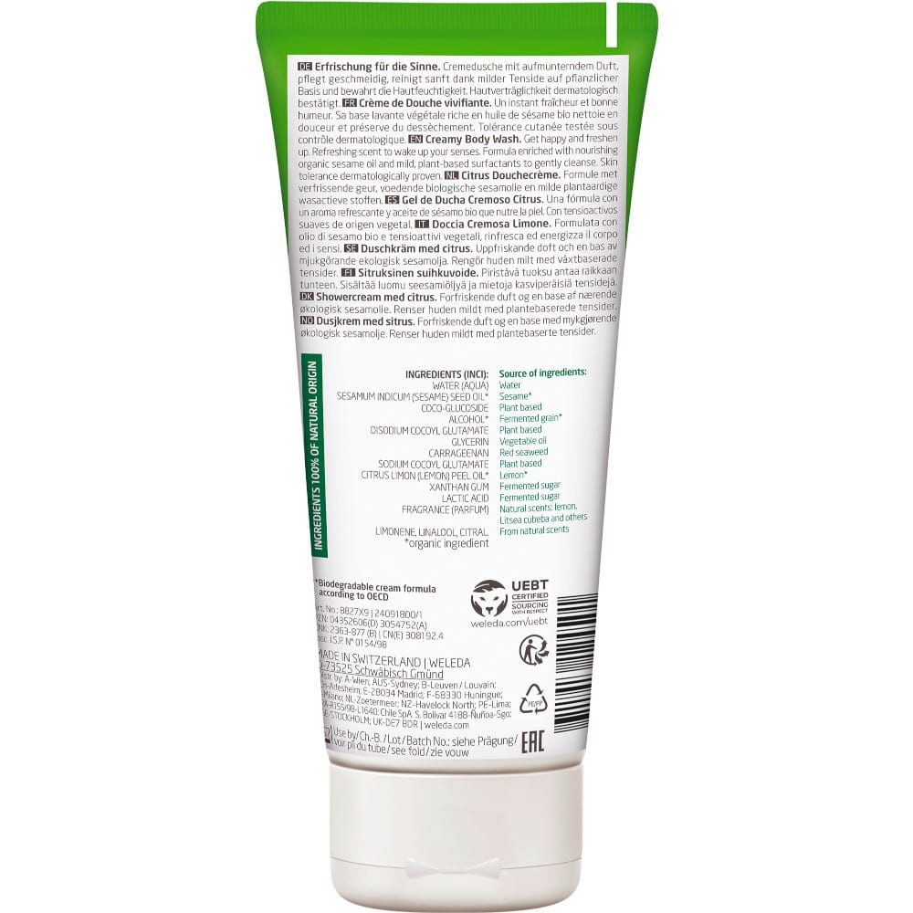 Weleda Refresh Erfrischungsdusche Citrus 200 ml Duschgel