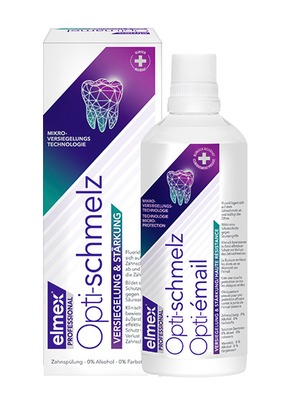 elmex PROFESSIONAL Opti-schmelz VERSIEGELUNG & STÄRKUNG Zahnspülung 400 ml Spüllösung
